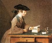Jean Simeon Chardin The House of Cards oil painting